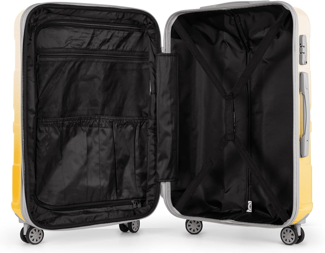 suitline - Hartschalen-Koffer Koffer Trolley Rollkoffer Reisekoffer, TSA, 66 cm, ca. 58 Liter, PC gl