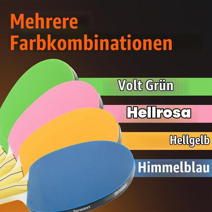 Senston Tischtennisschläger-Set (4 Schläger) – Farbenfrohe Optionen für lockere Wettkämpfe und Famil