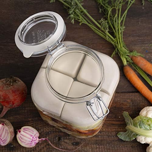 Beschwerungsstein zum Fermentieren/12,8 cm/ 4-teilig, passend für 3 Liter Fido-Glas