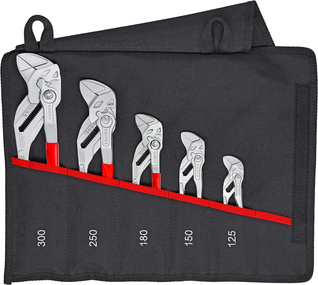 Knipex Zangenschlüssel-Set 5-teilig 00 19 55 S4 & Cobra® XL, Wasserpumpenzange | Rohrzange, gross, C