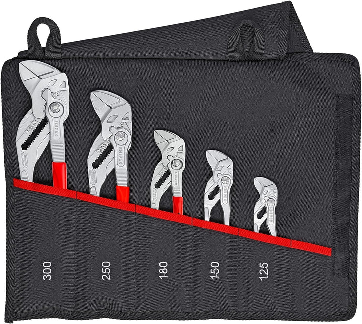 Knipex Zangenschlüssel-Set 5-teilig 00 19 55 S4 & Cobra® XL, Wasserpumpenzange | Rohrzange, gross, C