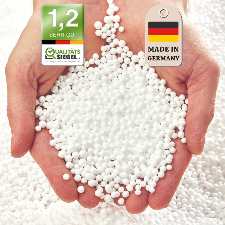Green Bean© 200 Liter Hochwertige EPS Perlen aus Deutscher Produktion für Sitzsack-Füllung | Styropo