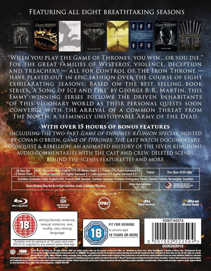 Game of Thrones: The Complete Series [Blu-ray] [2011] [2019], Blu-ray