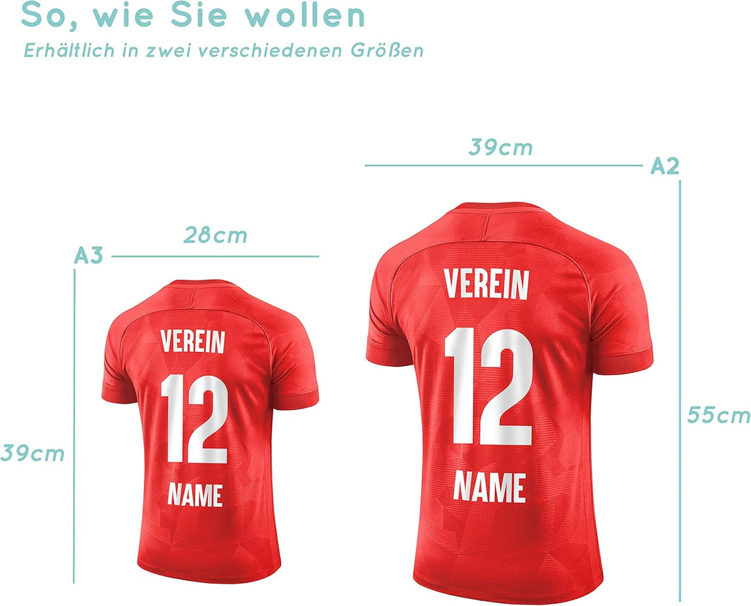 Elbeffekt Trikotlampe für Manchester Fans aus Holz - personalisierbares Geschenk - schenke Dein indi
