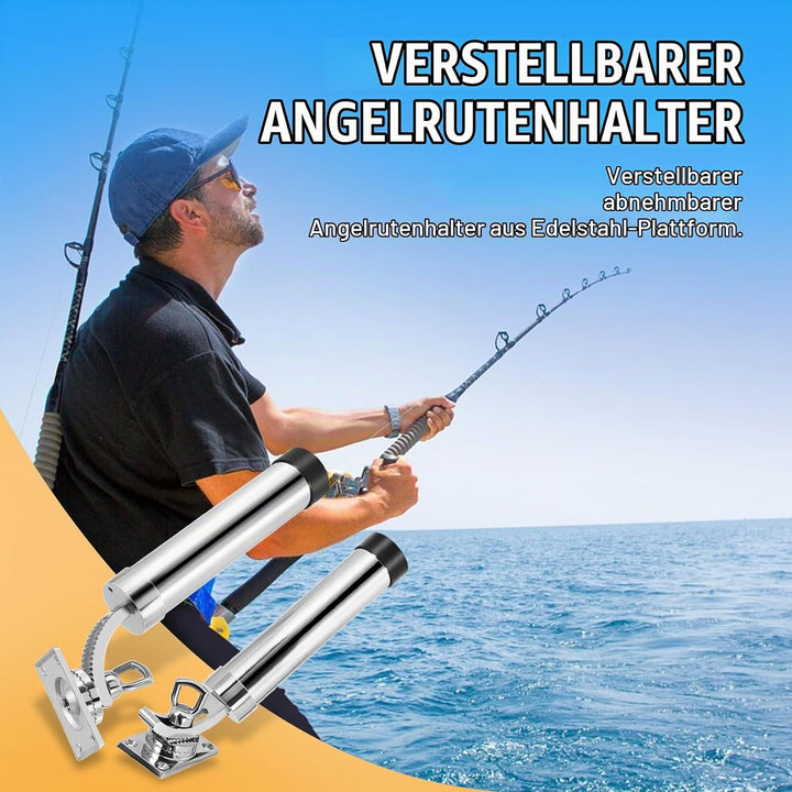 Boot Angeln Rutenhalter einstellbar Angelrutenhalter Bootsrutenhalter, 360° verstellbare Schienenhal