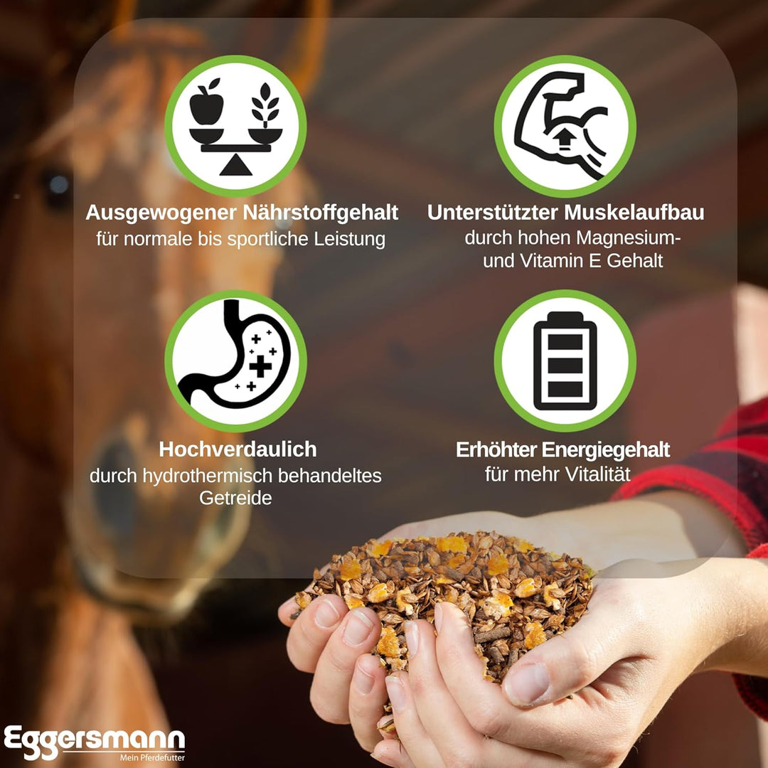 Eggersmann EMH Classic Müsli 20 kg – Pferdemüsli ohne Hafer für Sportpferde zum Schutz des Muskelapp