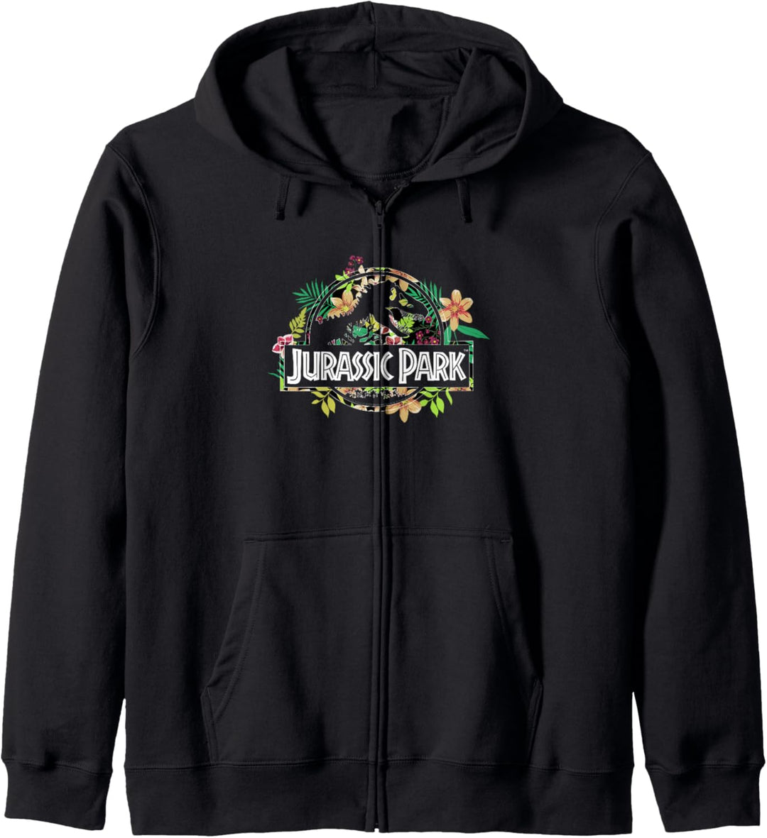 Jurassic Park Floral Tropical Fossil Logo Kapuzenjacke