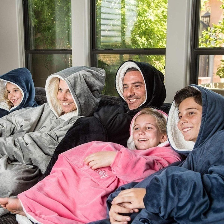 Oversized Hoodie Decke, Wearable Blanket Sweatshirt, Ultra Soft Sherpa Fleece Bequemer Kuschel Hoodi
