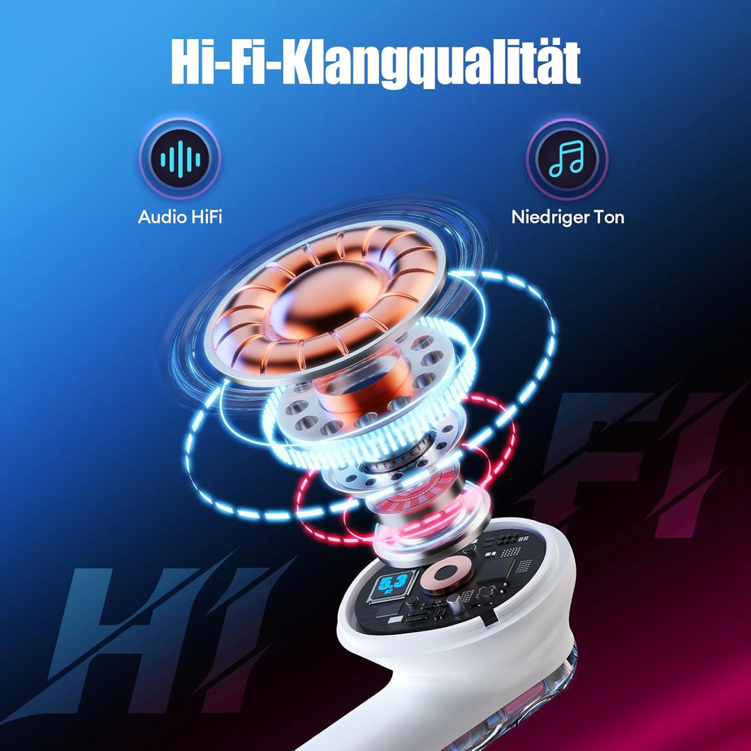 ZOMBIES CAT In Ear KopfhöRer Bluetooth 5.3 Touch Control In Ear OhrhöRer Mit 4 Mikrofon Exklusive Li