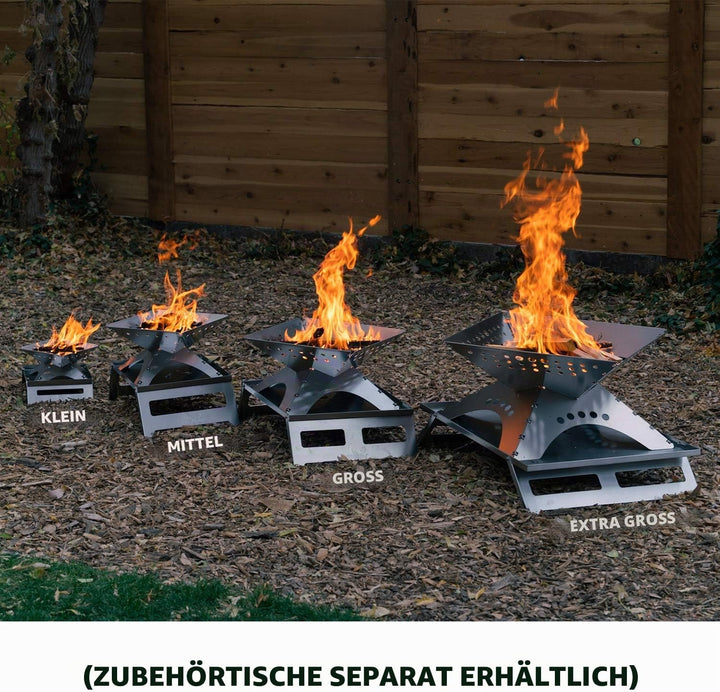 Winnerwell Flatfold Feuerstelle - Medium | Portable Edelstahl Feuer Pan