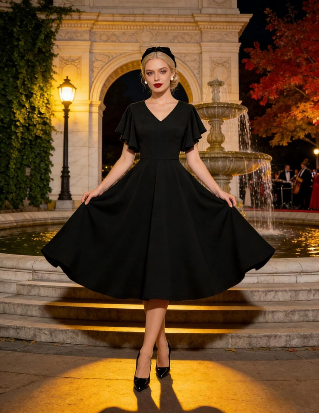bridesmay Damen Kleider Vintage Kleider 50er Jahre Rockabilly A Line Cocktailkleid Abendkleider Eleg