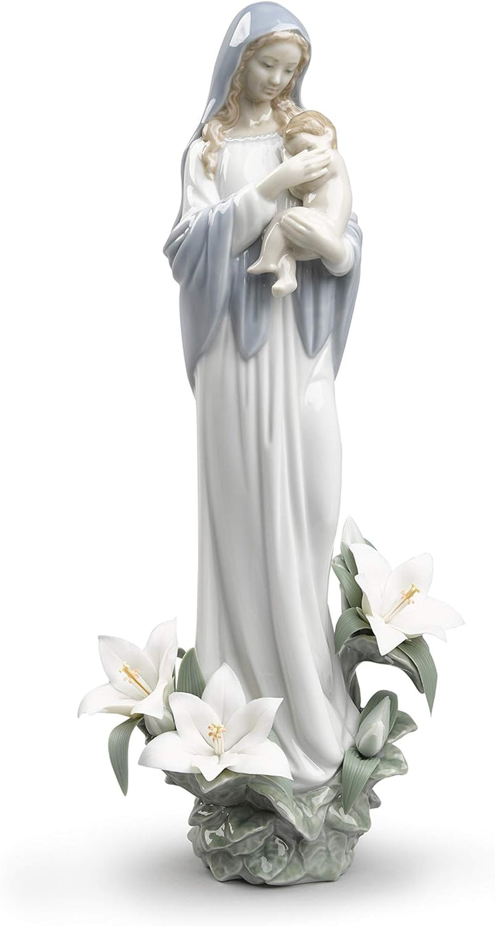 LLADRÓ Figur Madonna Der Blumen. Jungfrau Maria. Porzellan.