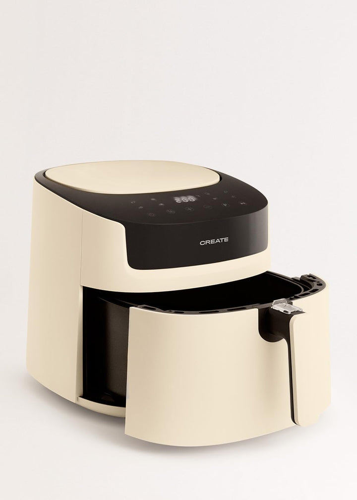 CREATE/FRYER AIR PRO LARGE/Heissluftfritteuse 6.2L Cremeweiss/Mit Timer, Monitor LCD, praktisch, ein