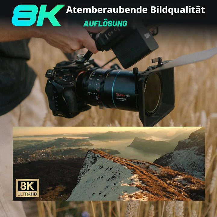 SIRUI 100mm T2.9 1.6X Full-Frame Anamorphic Lens Cinema Lens (E Mount), 100mm