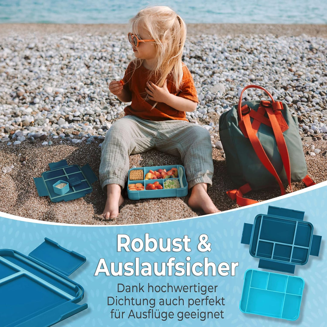 My Vesperbox® Brotdose für Kinder mit Fächern [LITE] - Lunchbox mit Trennfächern - Bento Box - Jause