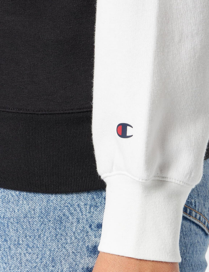 Champion Damen Legacy Color Punch W-Light Powerblend Colorblock Fleece Kapuzenpullover XS Schwarz/Of