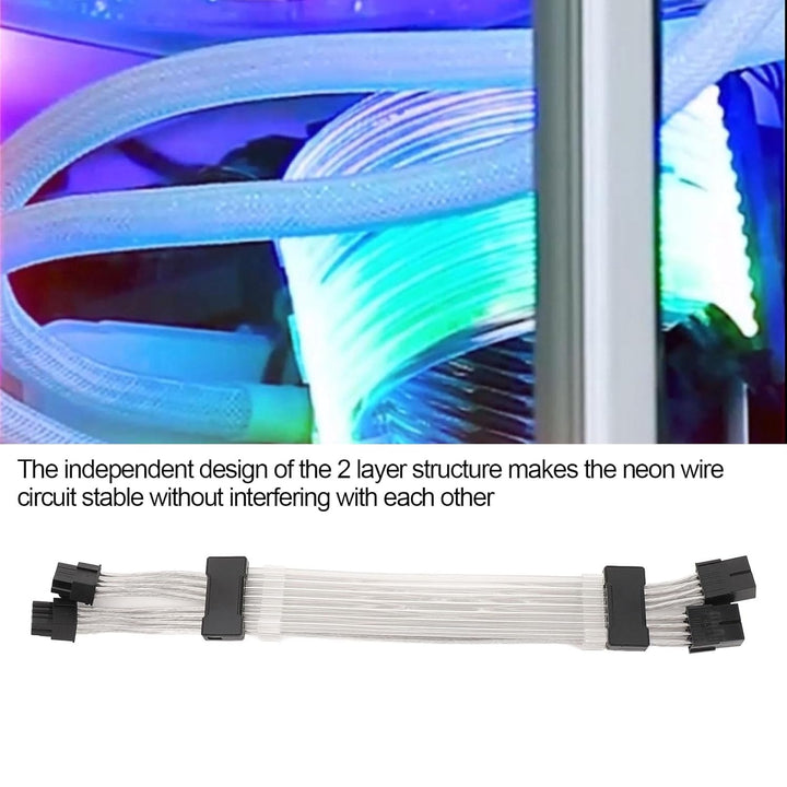 8 Pin ARGB Verlängerung Kabel, RGB PSU Kabel Verlängerung, 2x8PIN ARGB Grafikkarte Strom Verlängerun