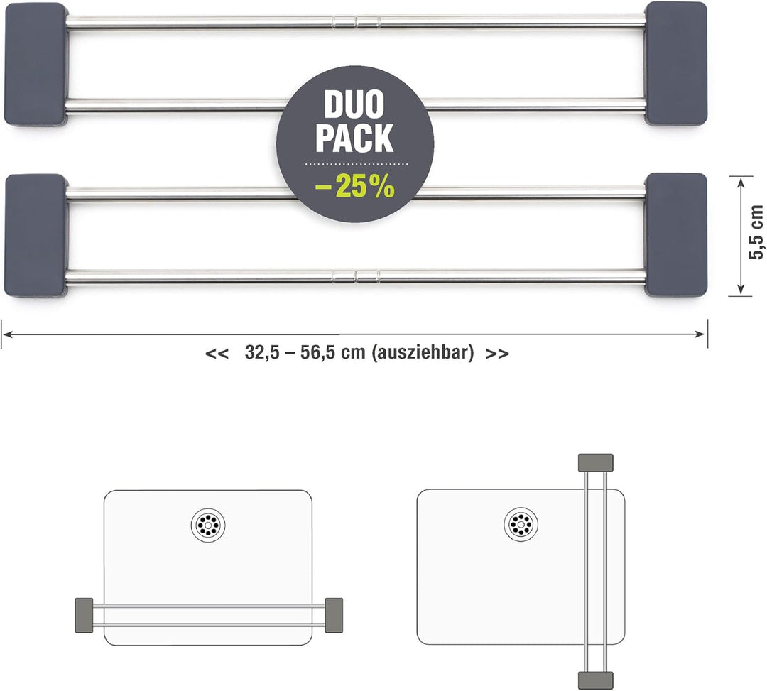 Sanni Shoo 2er Set Spüllappenhalter drip.line, Lappenhalter und Abtropfgestell Spüle, Schwammhalter