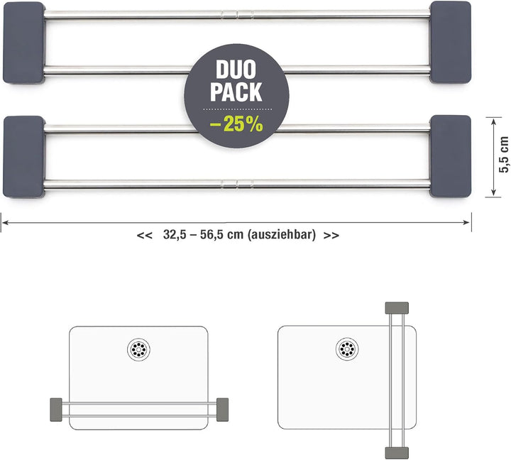 Sanni Shoo 2er Set Spüllappenhalter drip.line, Lappenhalter und Abtropfgestell Spüle, Schwammhalter