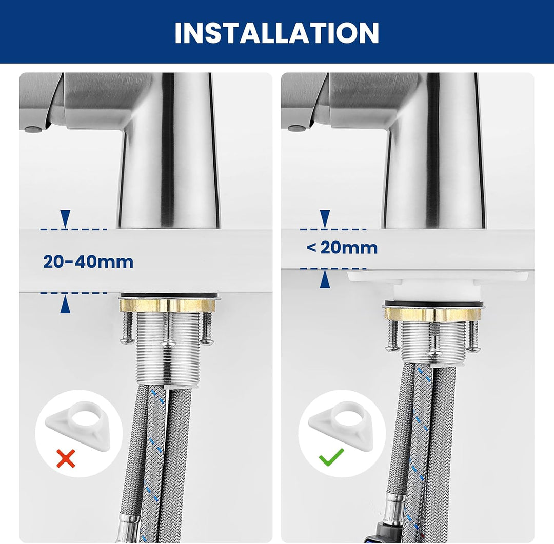 CECIPA Wasserhahn Küche, Küchenarmatur mit Brause Ausziehbar, Mischbatterie Küche mit 3 Strahlarten,