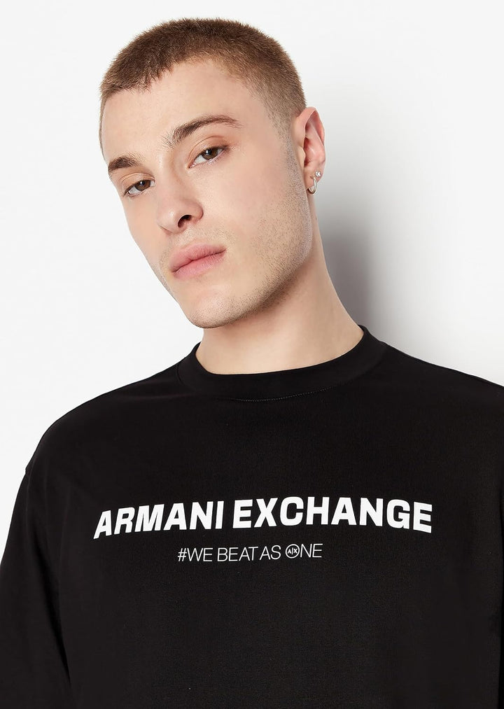 Armani Exchange Herren Limited Edition We Beat As One Capsule Heavy Jersey Jumper Polo Sweater M Sch