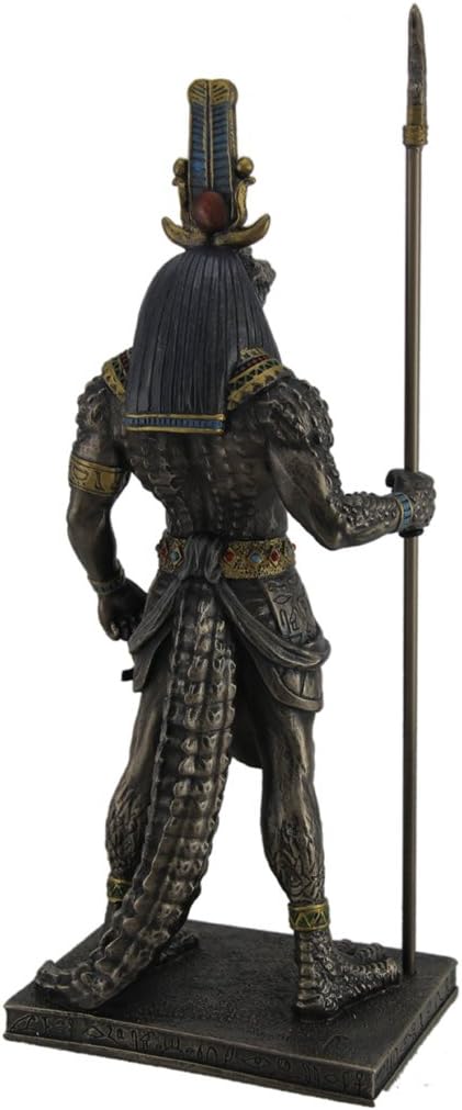 Harz Statuen Sobek (Ägyptische Mythologie) Antike Ägyptische Krokodil Gott des braunen Finish, Nile