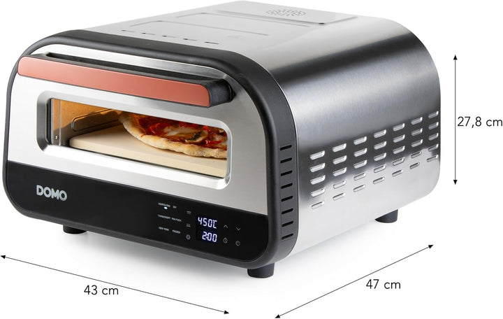 DOMO DO9289PZ Pizza Genius – Elektrischer Pizzaofen – 1700 W – 6 Programme – Ihre Lieblingspizzen in