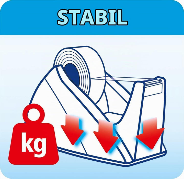 tesa Easy Cut Professional - Standfester Tischabroller für tesafilm - zur Verarbeitung von grossen K