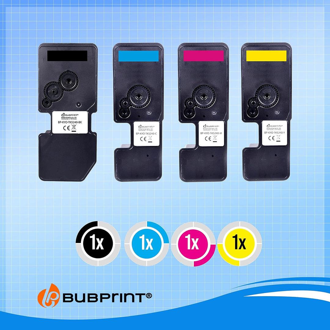 4 Toner kompatibel als Ersatz für Kyocera TK-5240 TK5240 für Ecosys M5526cdw M5526cdn P5026cdw P5026