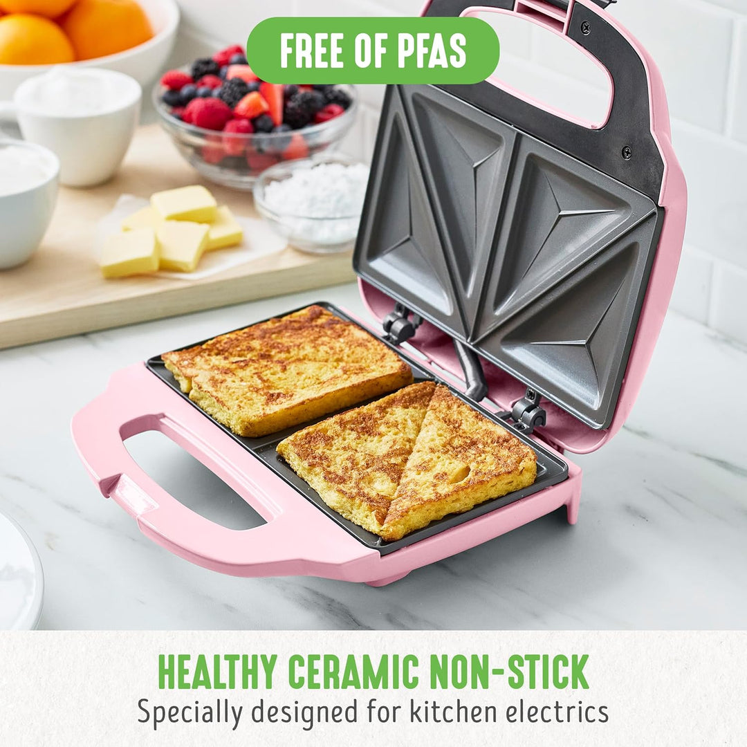 GreenChef Electric Sandwichmaker Pro, PFAS-freie Gesunde Keramik-Antihaftbeschichtung, Leicht zu Rei