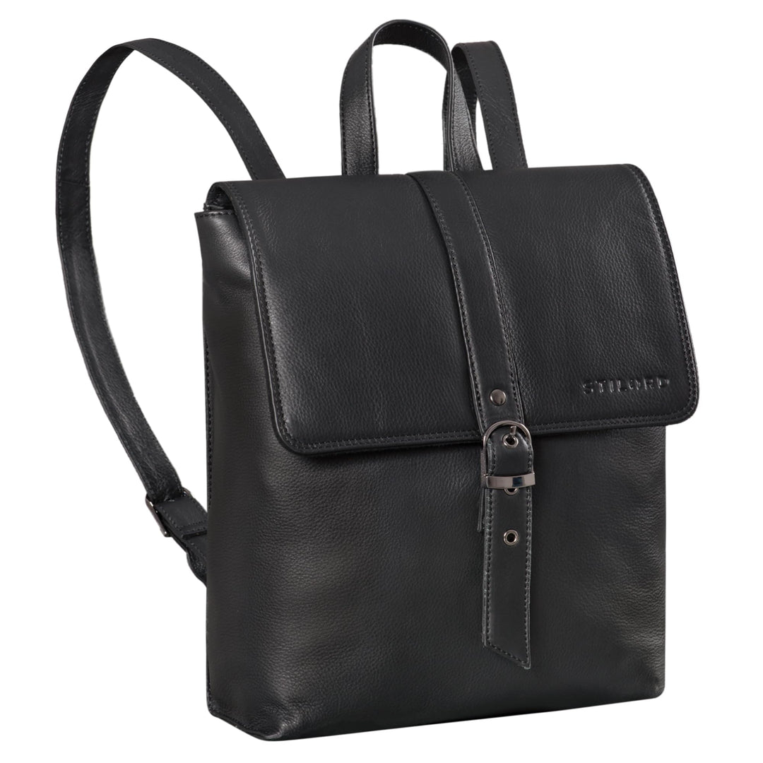 STILORD 'Mathilda' Damen Daypack Lederrucksack Business Rucksack für Arbeit Office Uni Schule Elegan