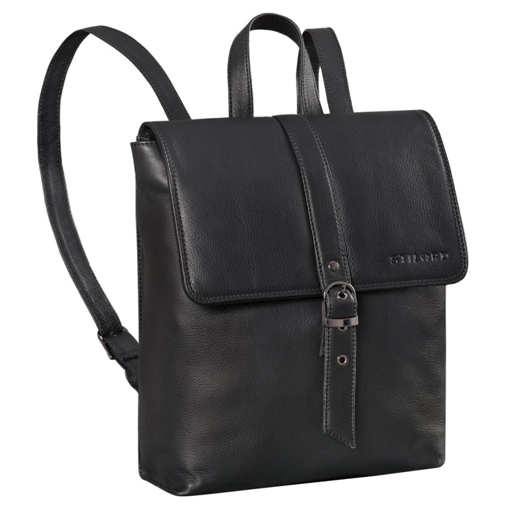 STILORD 'Mathilda' Damen Daypack Lederrucksack Business Rucksack für Arbeit Office Uni Schule Elegan