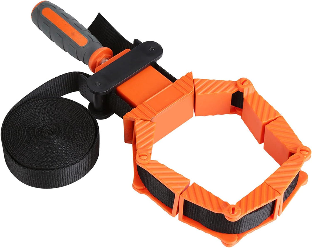 Asixx Bandzwinge, Band Strap Clamp Holzbearbeitungsklammer aus Nylon mit Rutschfeste TPR Griff 35 °