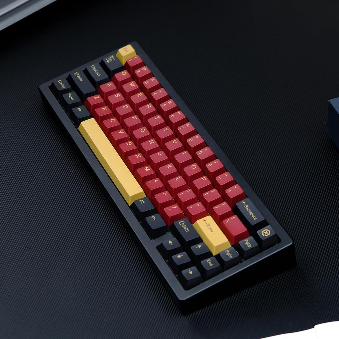 175 Tasten Double Shot PBT Keycaps Cherry Profil Red Samurai Tastenkappen für Cherry Mx Switches ISO