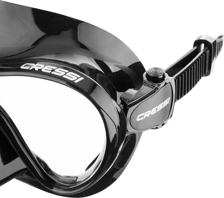 Cressi Tauchen und Schnorcheln Rahmenlose Tauchermaske Schwarz, Schwarz