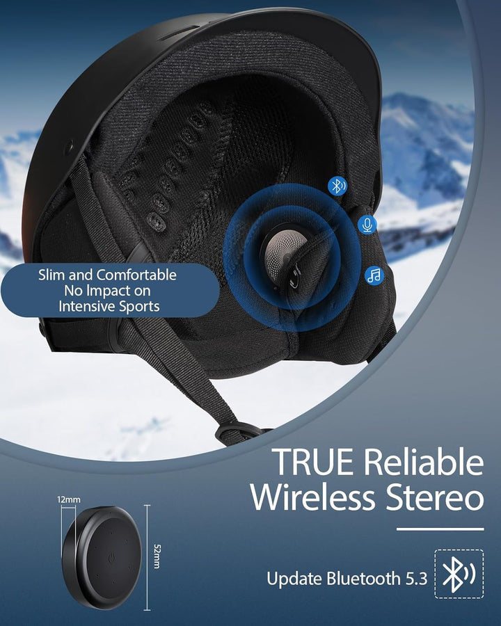 Doohoeek Helmkopfhörer, True-Wireless-Ohrhörer für Audio-Ready-Helme, Bluetooth 5,3 Headset mit Lade