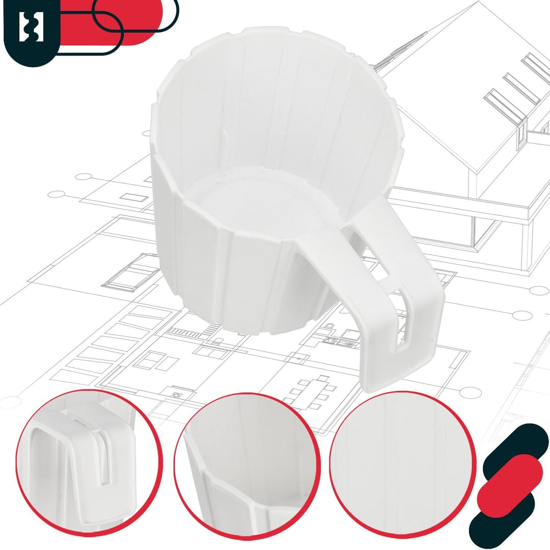 KOTARBAU® 6er Set Blumentopf Hängend - Pflanzkübel - ⌀ 15 cm H: 13 cm Weiss - Übertopf Kunststoff -