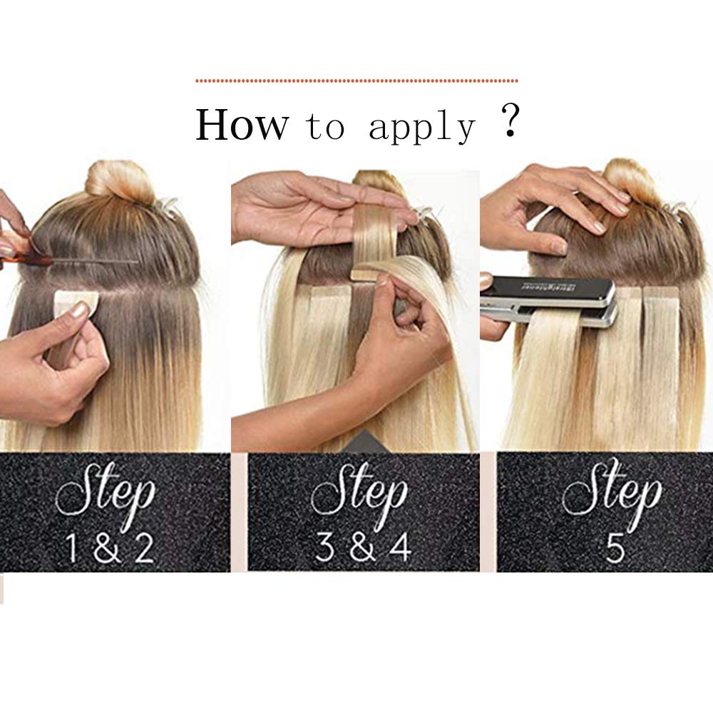 SEGO Tape Extensions Echthaar Haarverlängerung 20 Tressen/30 g Klebeband Band in Haarverlängerung Kl