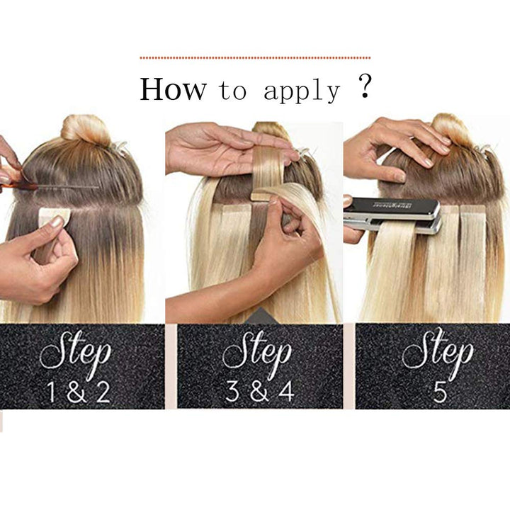 SEGO Tape Extensions Echthaar Haarverlängerung 20 Tressen/30 g Klebeband Band in Haarverlängerung Kl