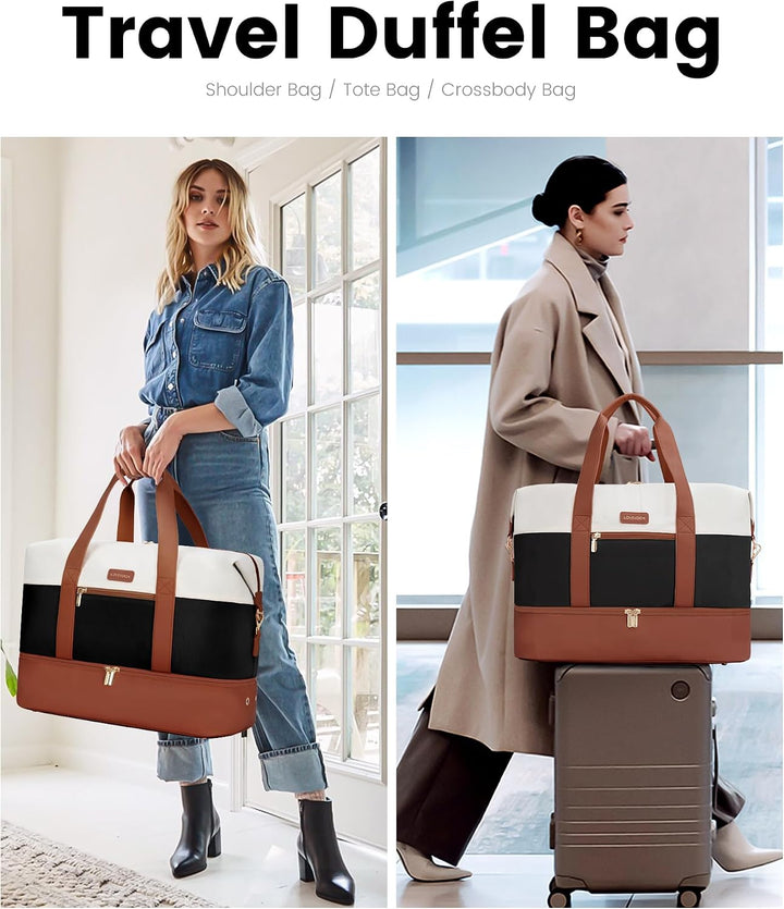 LOVEVOOK Reisetasche Damen, Weekender Damen Kliniktasche Geburt, Handgepäck Tasche Für Flugzeug, Spo