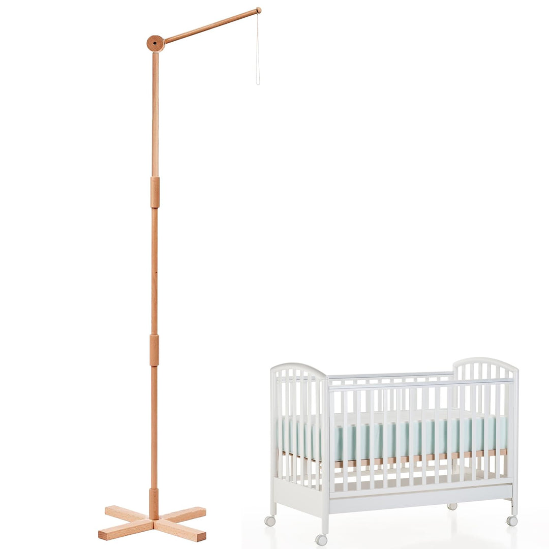 Mobile Halterung Holz, 1.6 M Minimalistisches Design Babybett Mobile Halterung, Stabile Struktur Hol