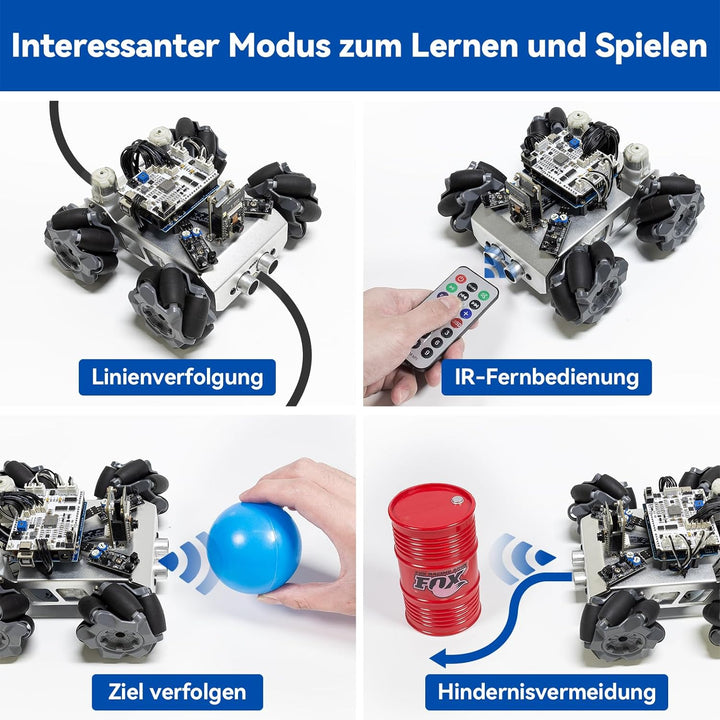 SUNFOUNDER Smart Robot Car Kit Kompatibel mit Arduino UNO R3, 4WD Omnidirektionale Bewegung, FPV, ES
