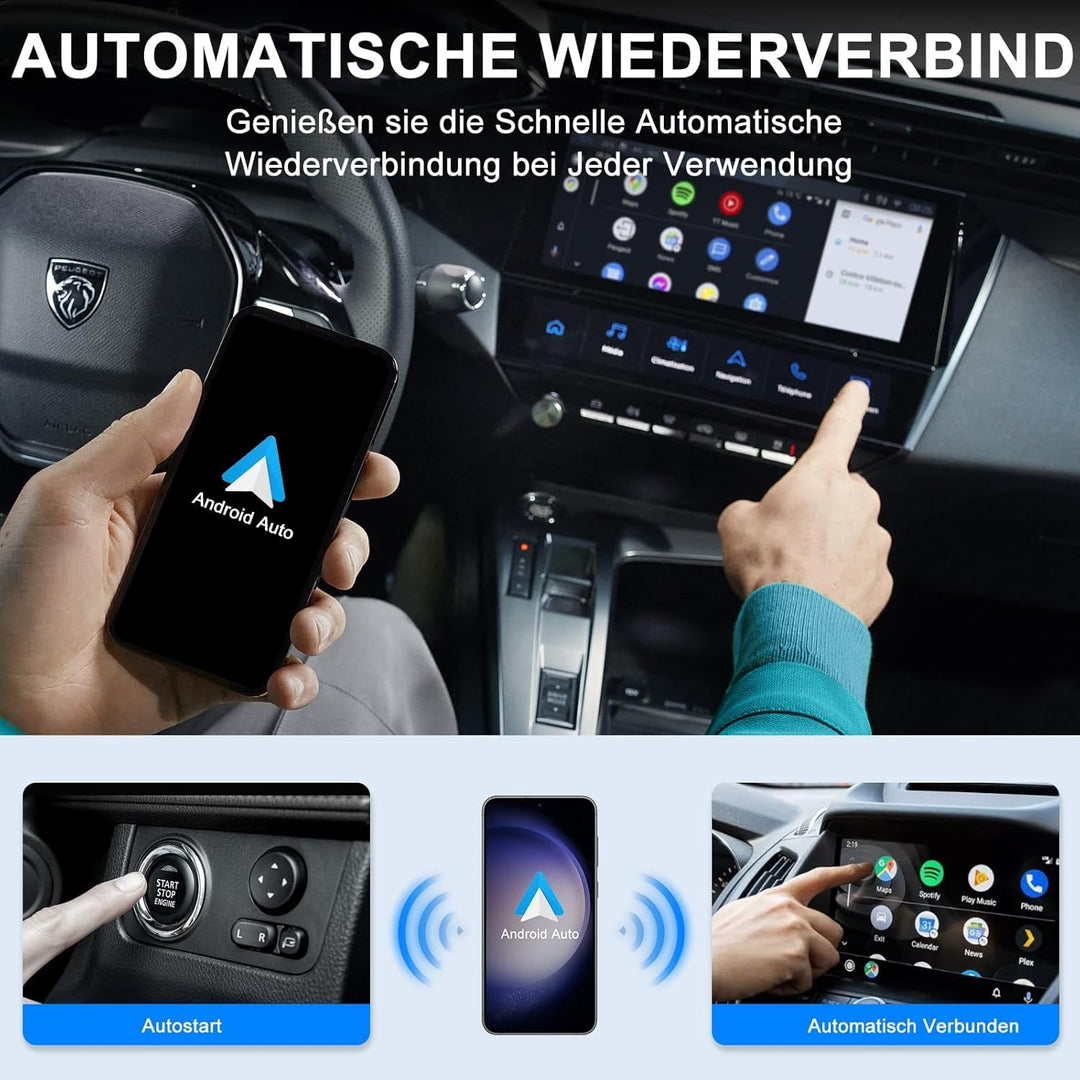 Android Auto Wireless Adapter, Android Auto Adapter für Werkseitig Verkabeltes auf Wireless, Kompati