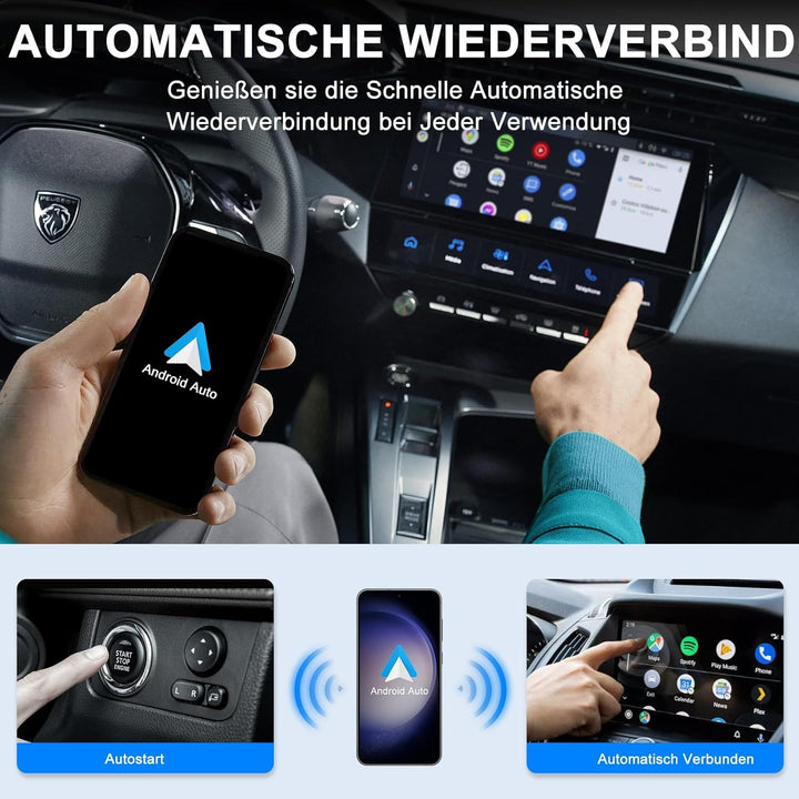 Android Auto Wireless Adapter, Android Auto Adapter für Werkseitig Verkabeltes auf Wireless, Kompati