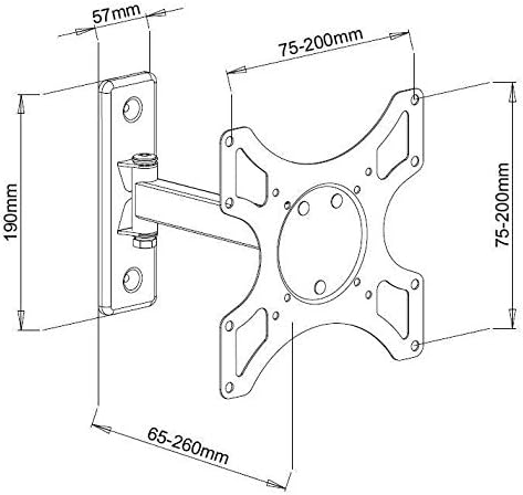 Techly ICA-LCD-2901WH TV-Wandhalterung 48,3cm (19) - 94,0cm (37) Neigbar+Schwenkbar Weiss
