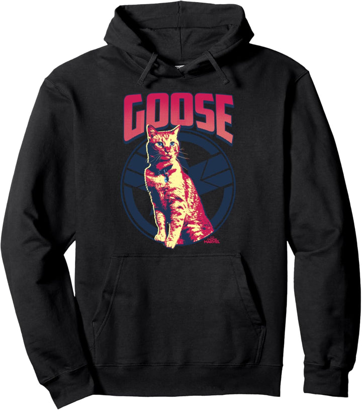 Captain Marvel Goose Logo Portrait Pullover Hoodie