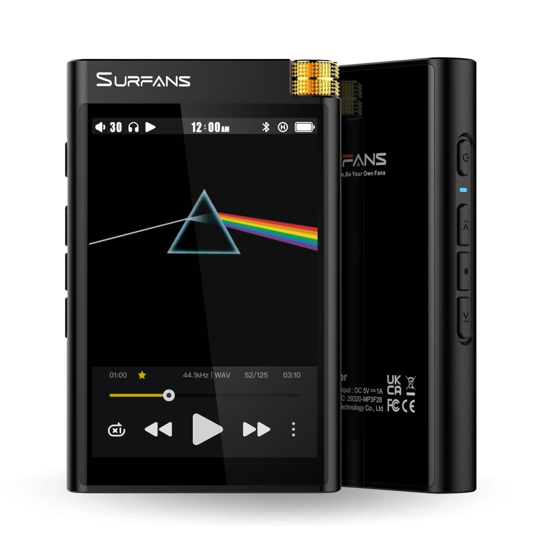 F28 (128GB) HiFi MP3 Player, Duale ESS9018 DAC-Chips,Bluetooth5.2 LDAC/aptX HD,Balanced-Ausgang,3.5"