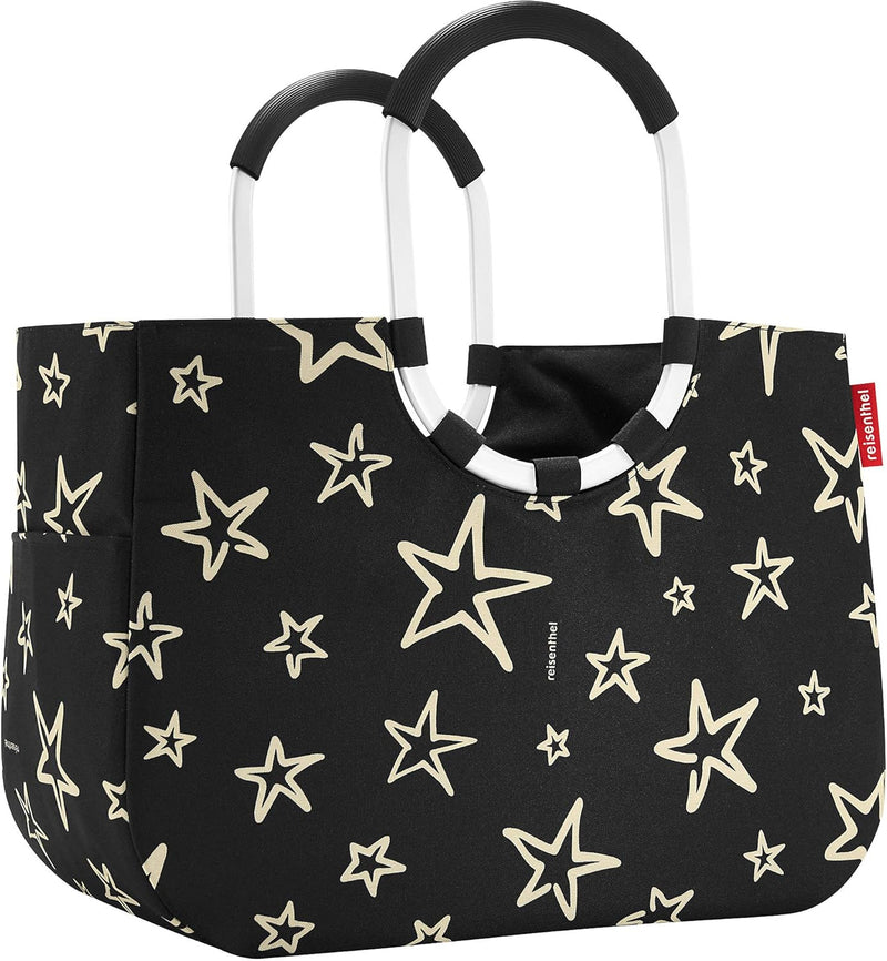 reisenthel loopshopper L Stars, Polyester, Schwarz, 52 x 31 cm