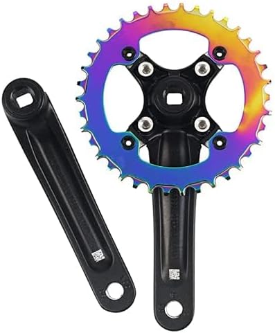 splumzer 170mm Vierkantkurbel für Mountainbike mit 104 Lochkreis 32/34/36/38T Kettenblatt, Wide Narr