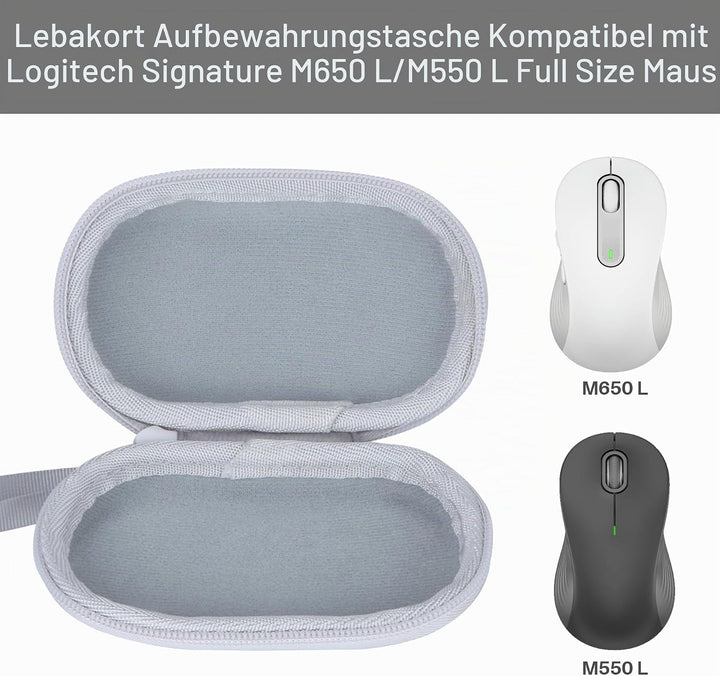 Hart Schutz Hülle Etui Tasche für Logitech Signature M650 L Maus (Off White) Off White M650 L Tasche